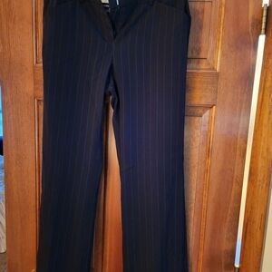 Norma Kamali Black Pinstripe Trousers